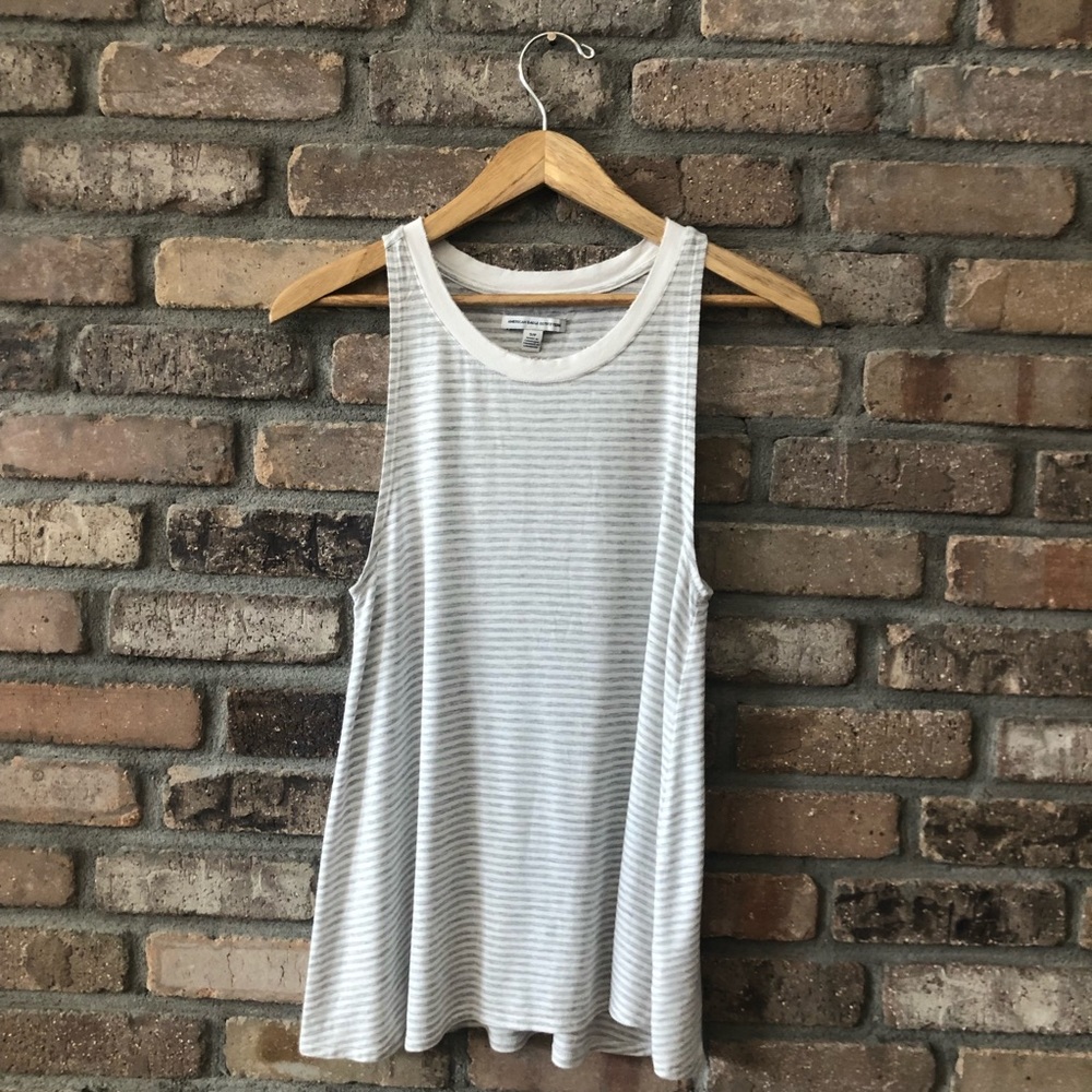 American Eagle striped swing top tank